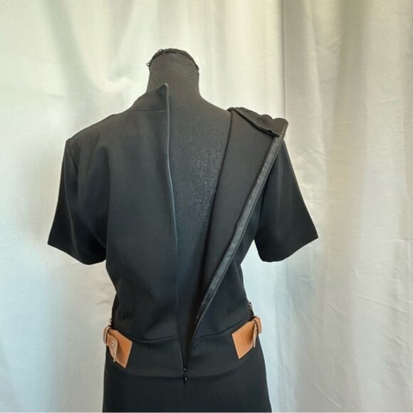 Ellen Tracy Black Belted Short Sleeve Fit & Flare Dress Sz S NWOT - Picture 7 of 15